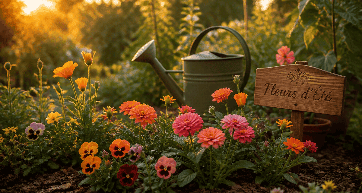 que planter en juillet août fleurs massif fleuri