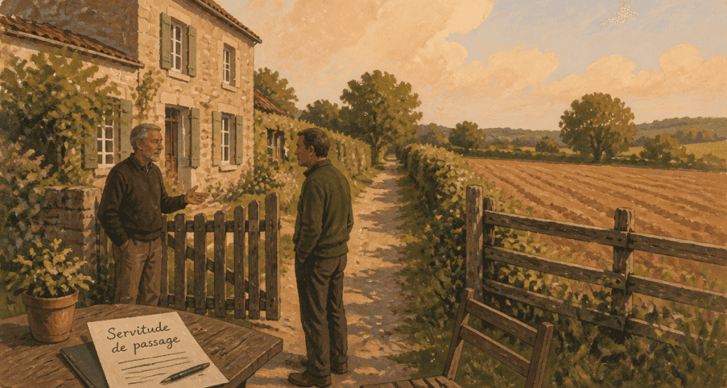 servitude de passage entretien chemin rural voisins