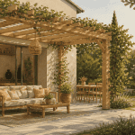 taxe pergola pergola bois jardin