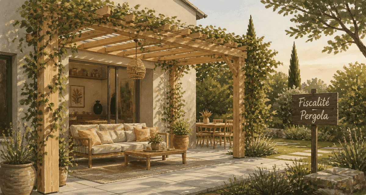 taxe pergola pergola bois jardin