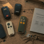 Télécommande universelle portail et émetteurs sur table