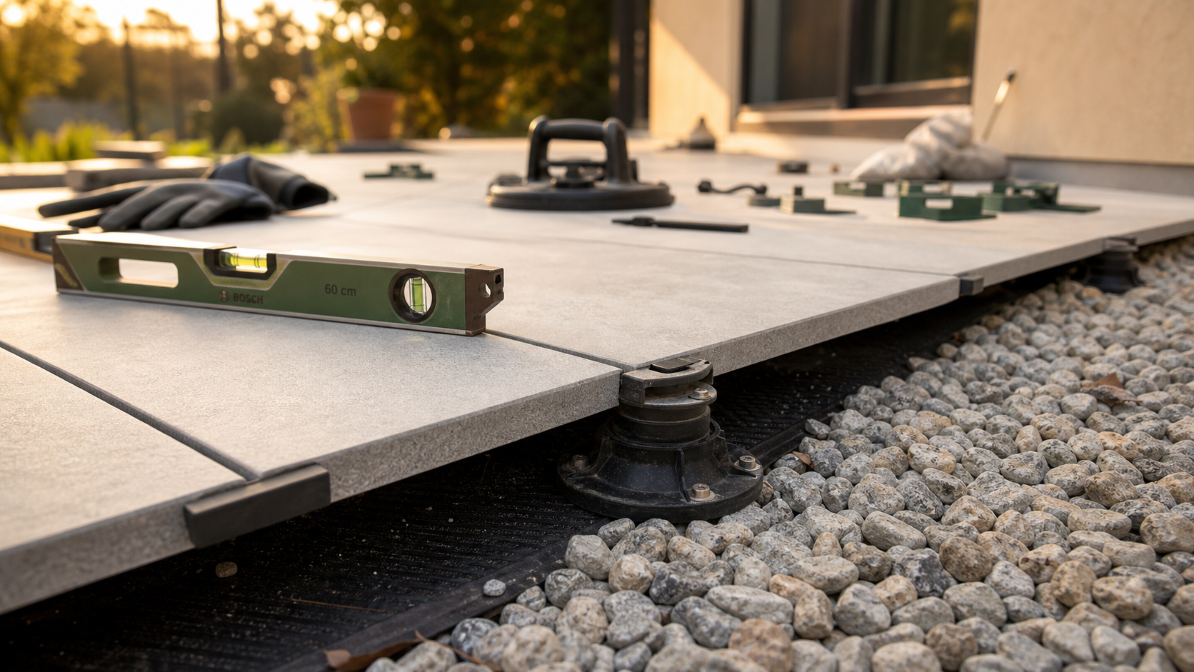 Carrelage sur plot : inconvenients et contraintes de pose terrasse sur plots réglables