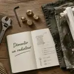 comment demonter radiateur outils etapes sur plan de travail