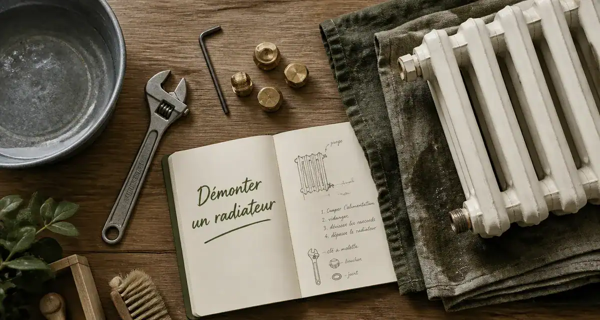 comment demonter radiateur outils etapes sur plan de travail