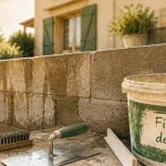 Crépi muret : préparation du muret en parpaings