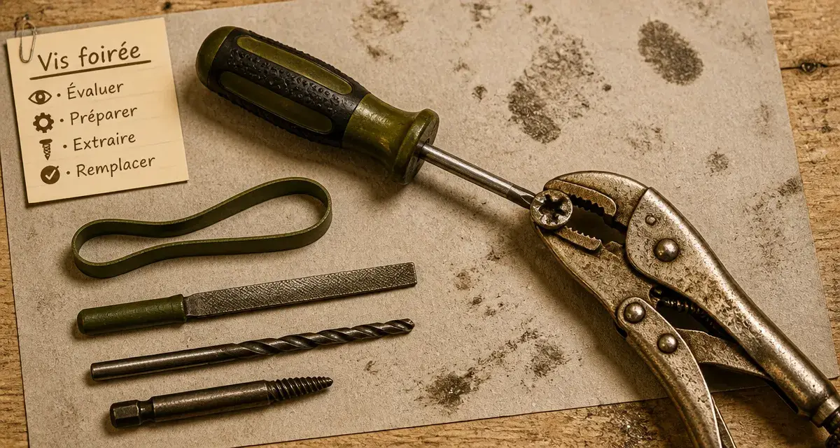 Pas de visse foiré : outils pour extraire et réparer une vis abîmée