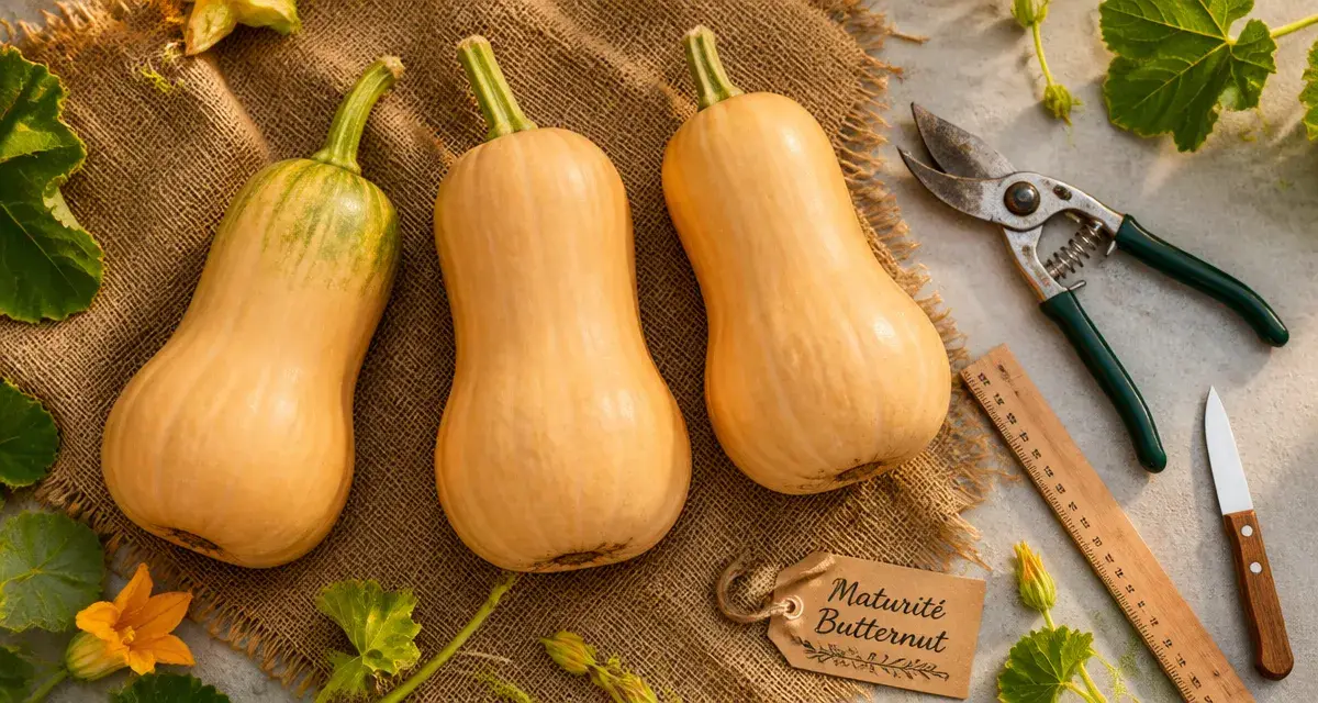 Quand cueillir les butternut : courges mûres à conserver longtemps