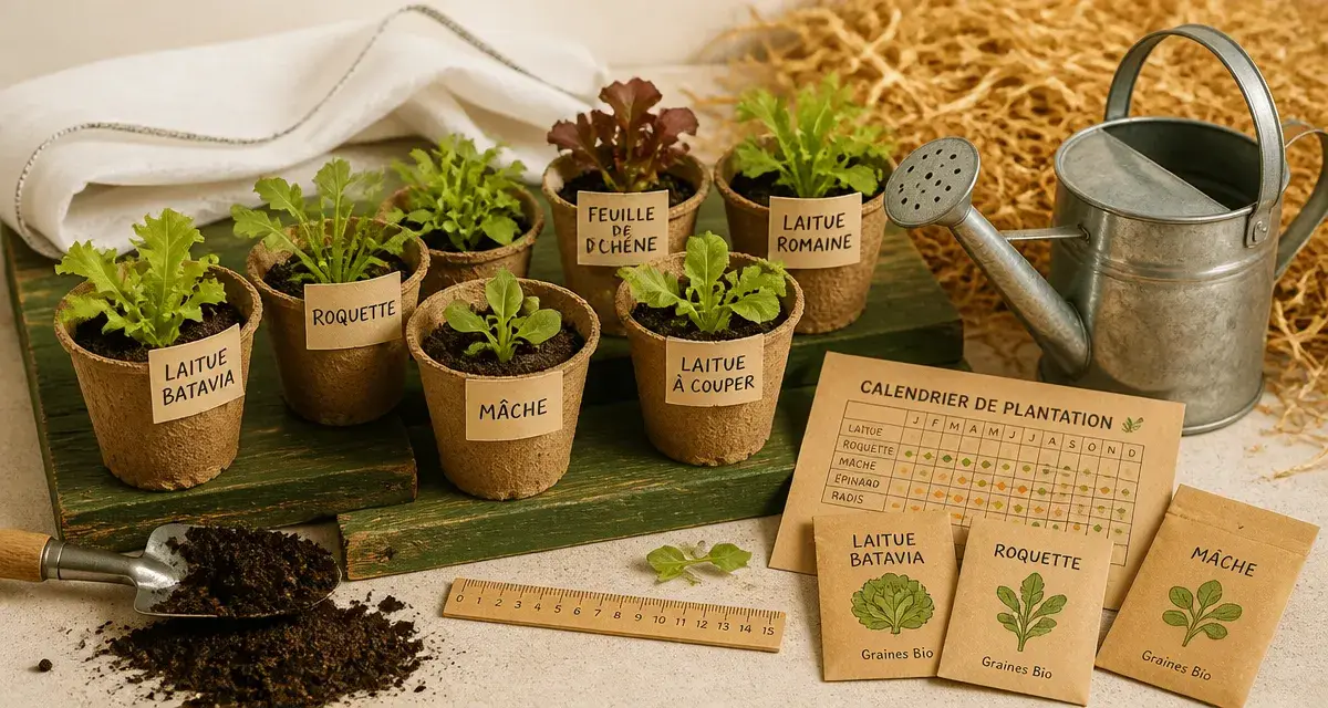 Quand planter des salades : godets et calendrier de plantation pour semis et récolte toute l’année