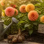 quand planter les dahlias en pleine terre massif fleuri arrosoir tubercule