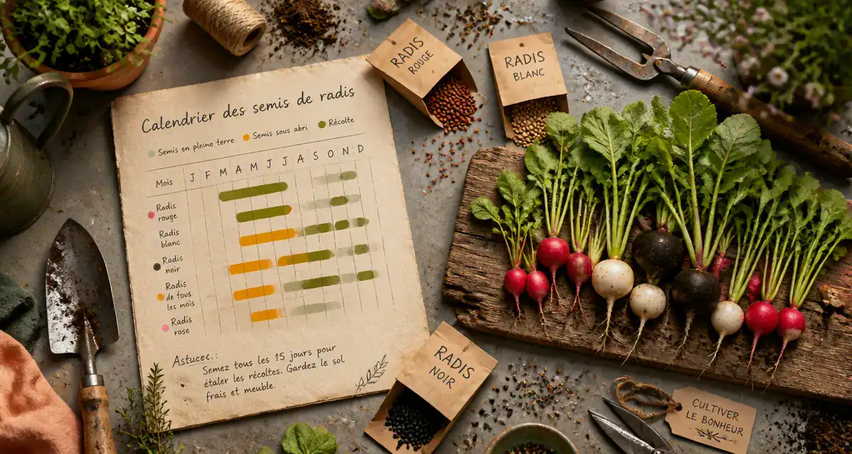 quand semer les radis calendrier et récolte