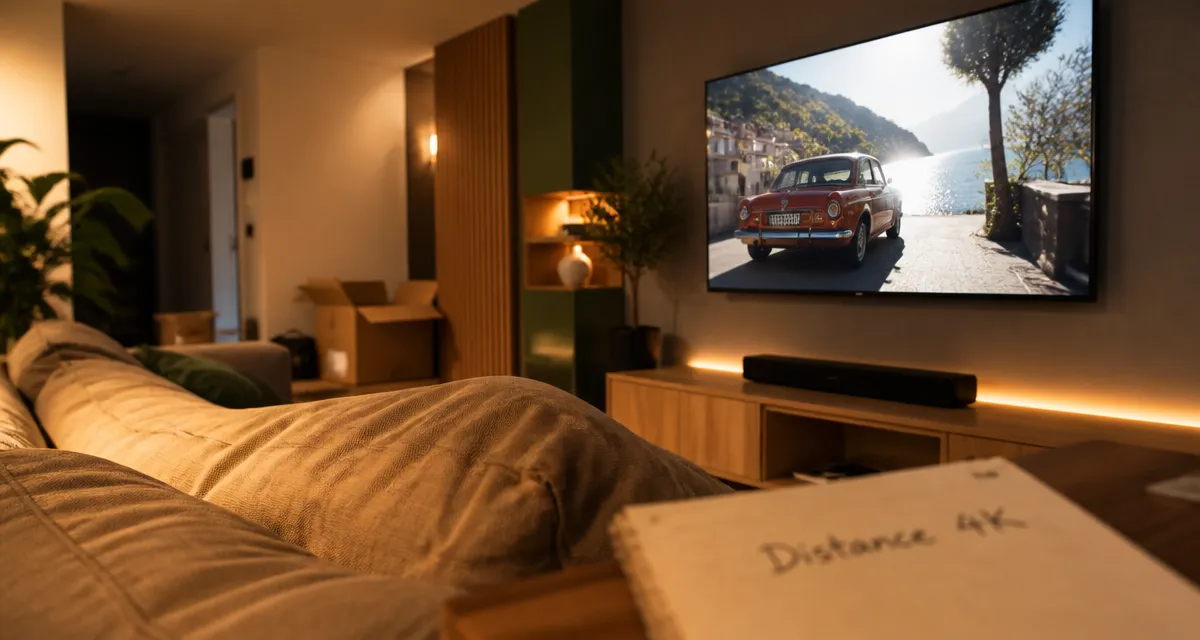 Quelle distance entre TV et canapé : recul idéal pour 4K