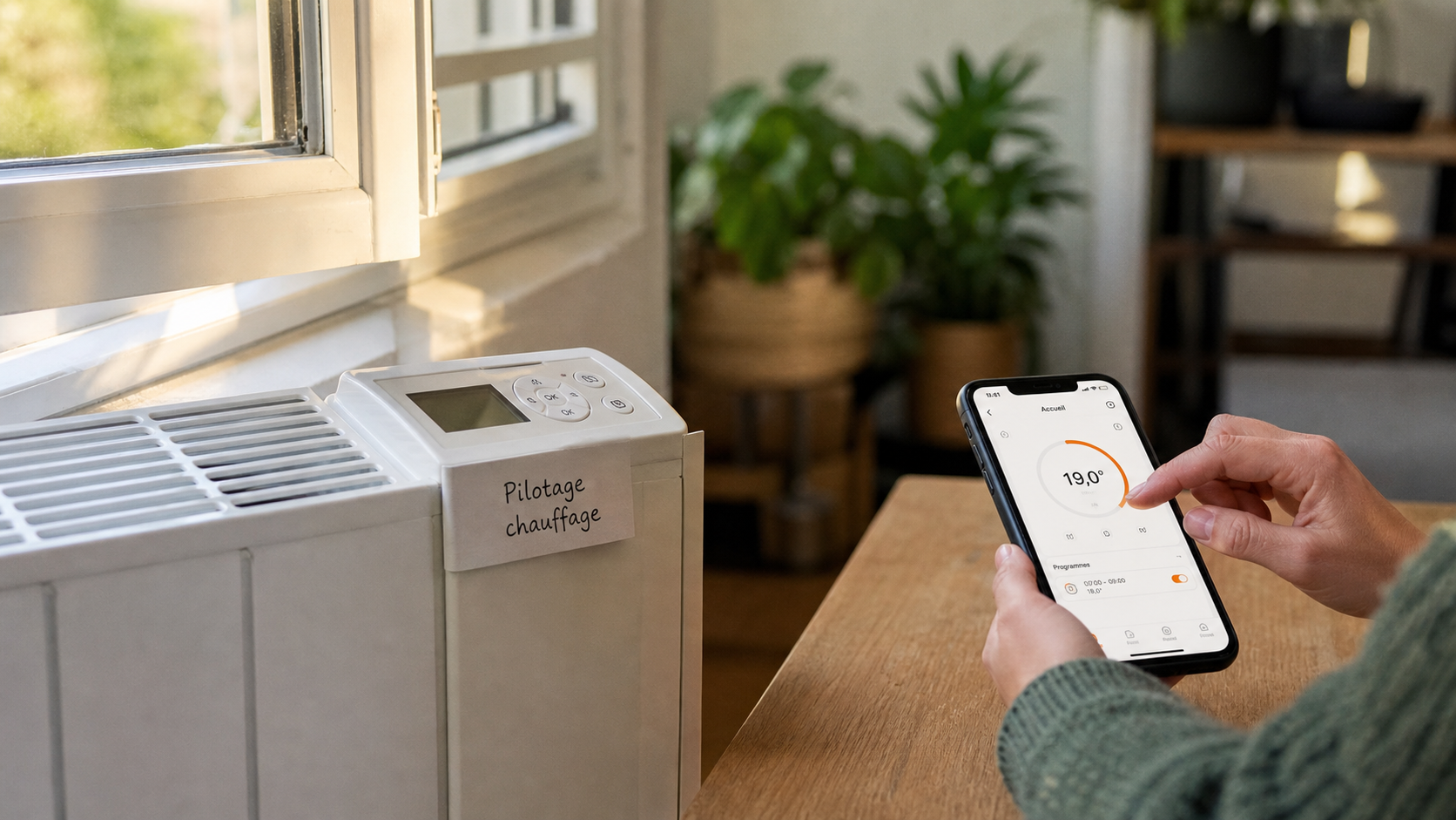 Radiateur connecté Thermor : pilotage intelligent via smartphone