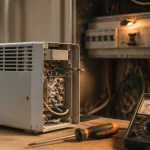 Réparation radiateur électrique : diagnostic avec multimètre et tournevis