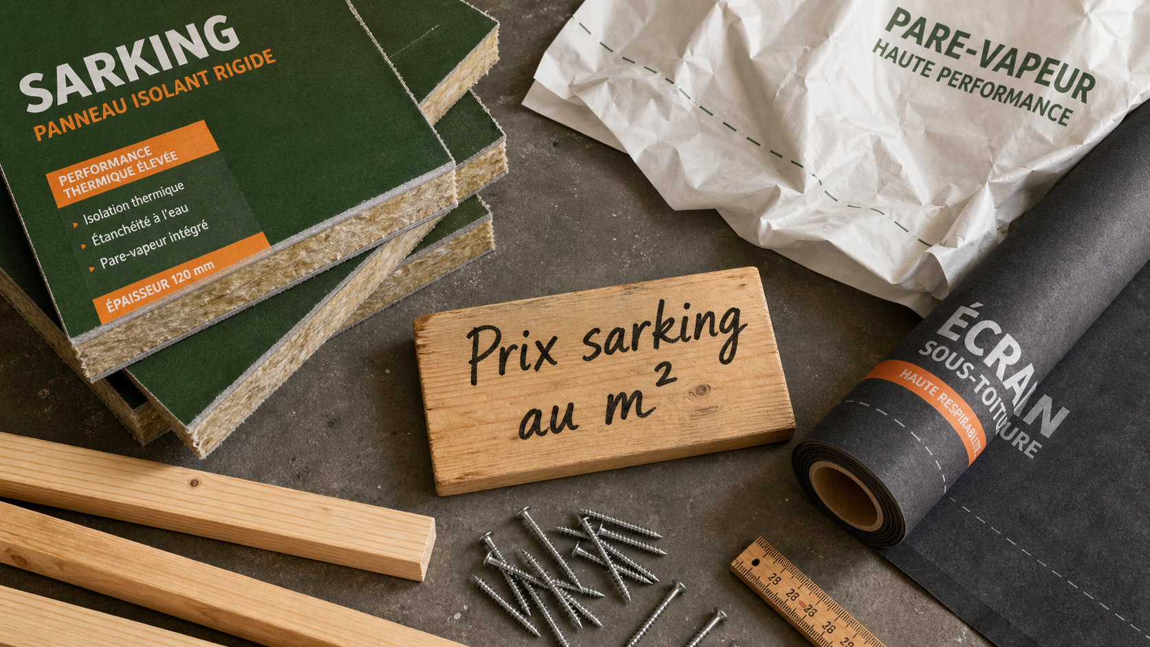 Sarking prix m2 : panneaux d’isolation en toiture, budget au m²