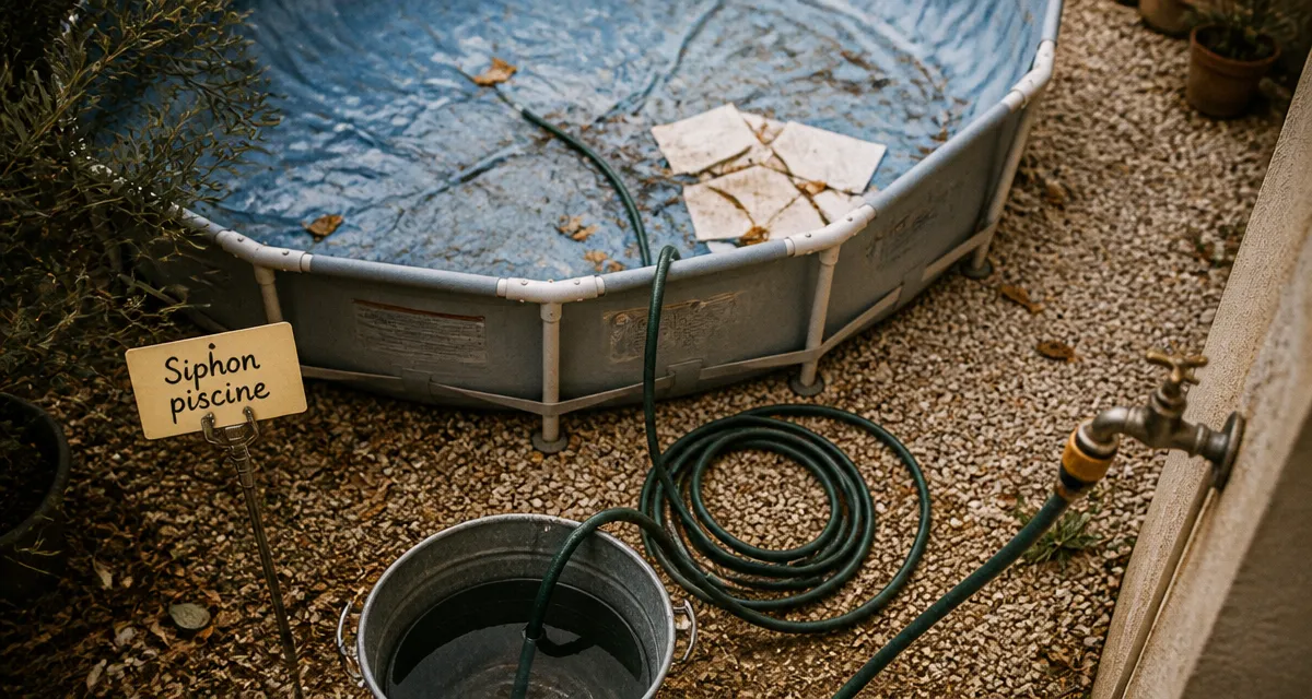 Vider une piscine avec un tuyau : méthode du siphon