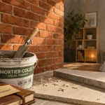 Brique pour mur intérieur rouge : parement et pose au mortier