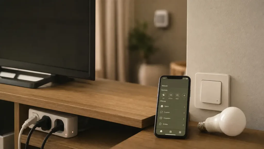 Débuter en domotique : ampoules et prise connectées, smartphone sur interface domotique