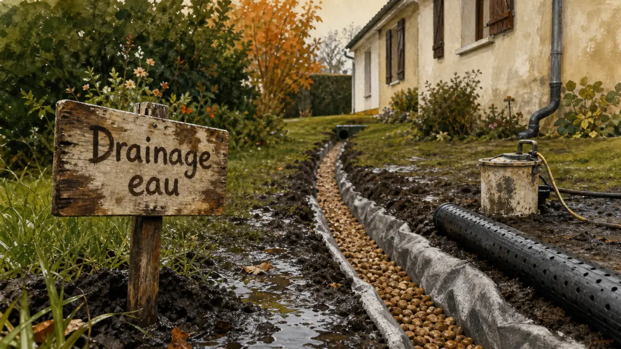 Drainer un terrain gorgé d’eau : drainage et évacuation de l’eau