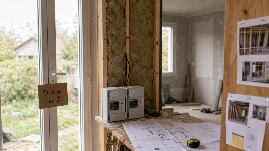 Maison divisée en 2 logements : permis et travaux