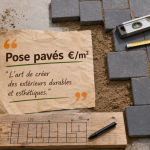 Prix pose pavé m2 sans fourniture : pose pavés sur lit de sable