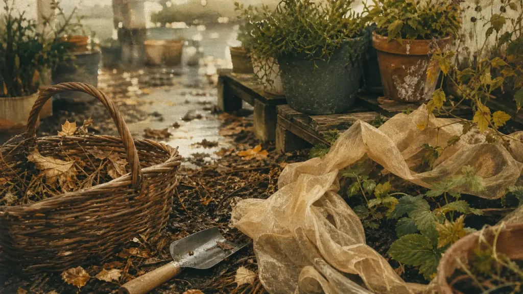 Que faire au jardin en hiver : voile d’hivernage, paillage et préparation du printemps