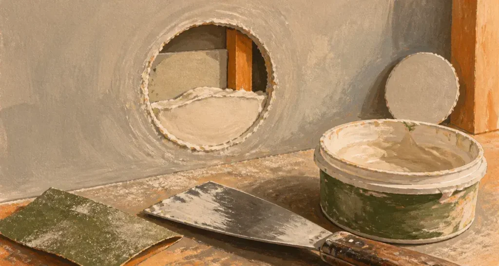 Reboucher trou scie cloche placo : réparation sans fissure ni bosse