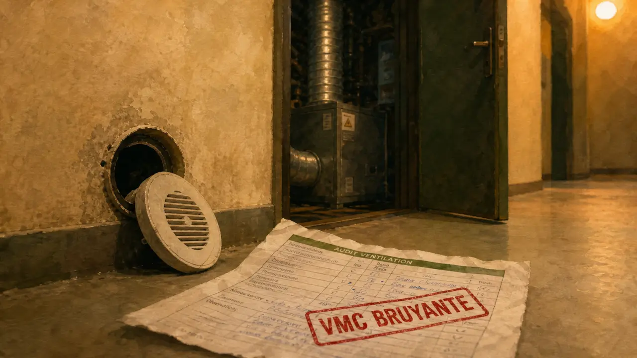 VMC collective immeuble bruyante : bouche déboîtée et audit bruit