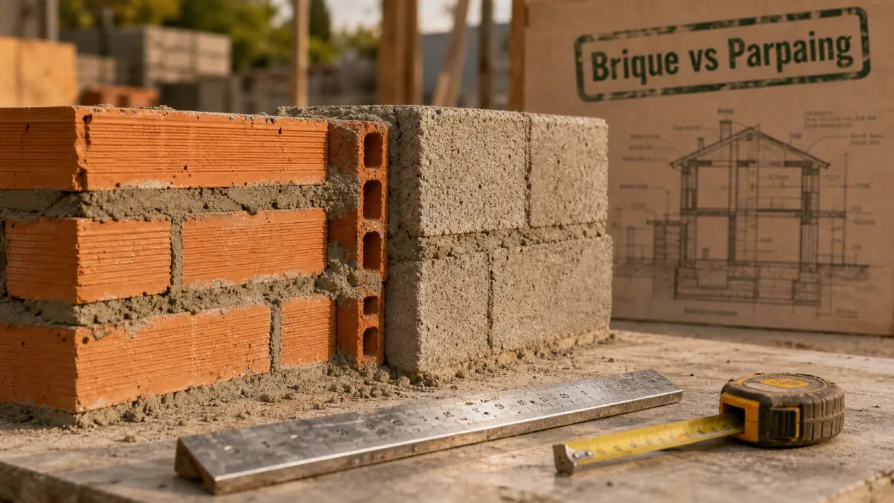 Brique ou parpaing : chantier et coût du mur RE2020