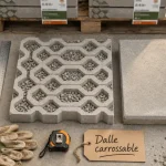 Dalle béton carrossable au sol : épaisseur et prix au m²