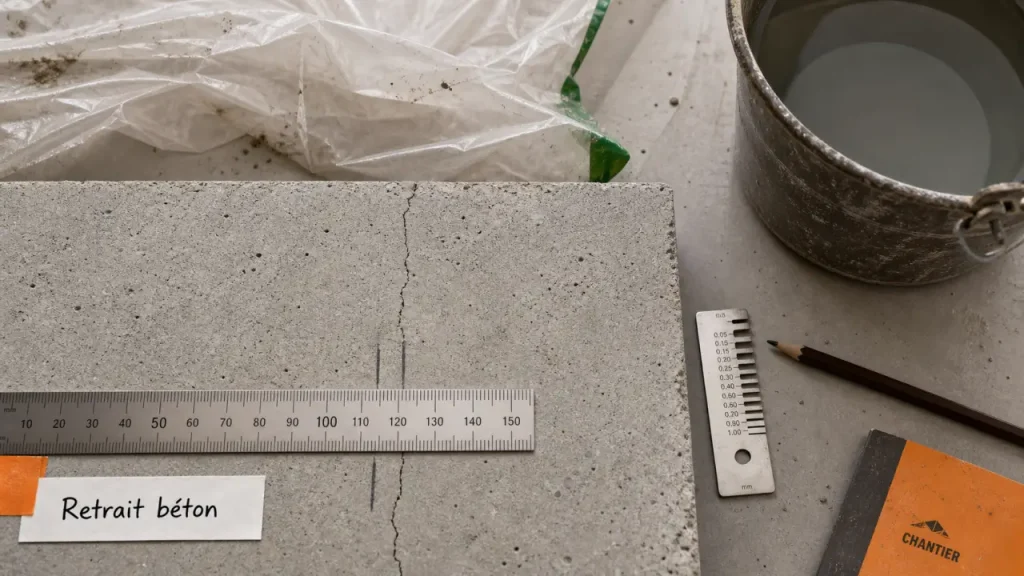 Dalle béton qui fissure au séchage : microfissure de retrait