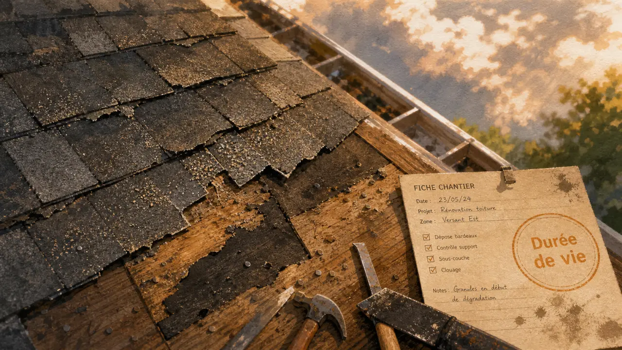 Toiture en shingle durée de vie 20 à 50 ans : entretien et pente