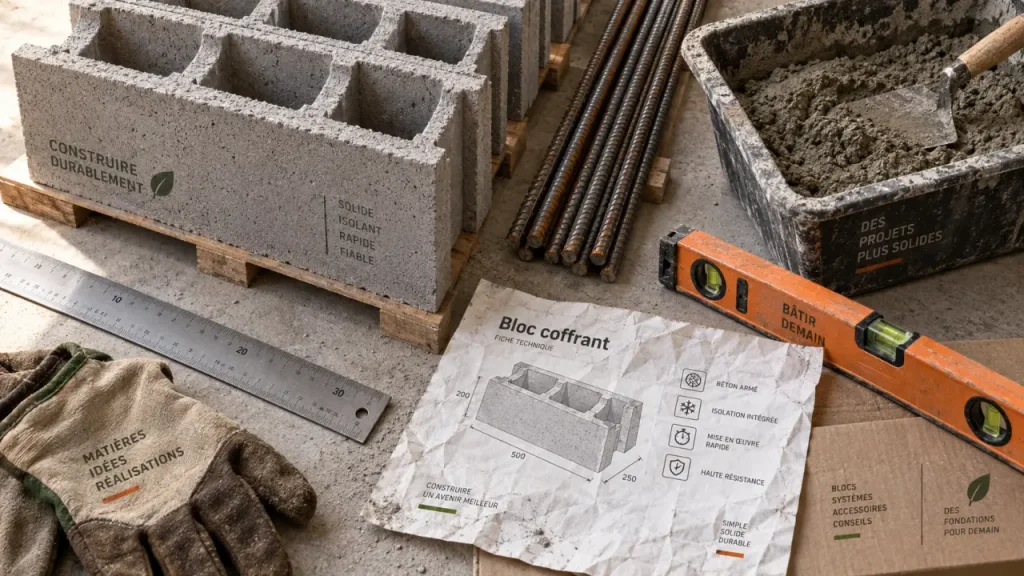 Agglo coffrant : blocs en béton armé pour murs très sollicités