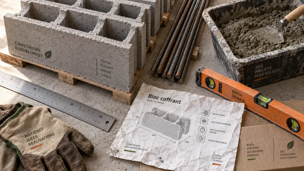 Agglo coffrant : blocs en béton armé pour murs très sollicités