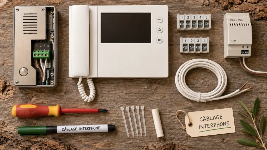 Cablage interphone 230V sur écran : erreur dangereuse à éviter