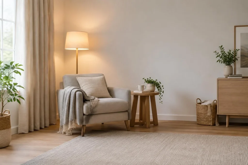 Coin détente apaisant : emplacement, assise et lumière