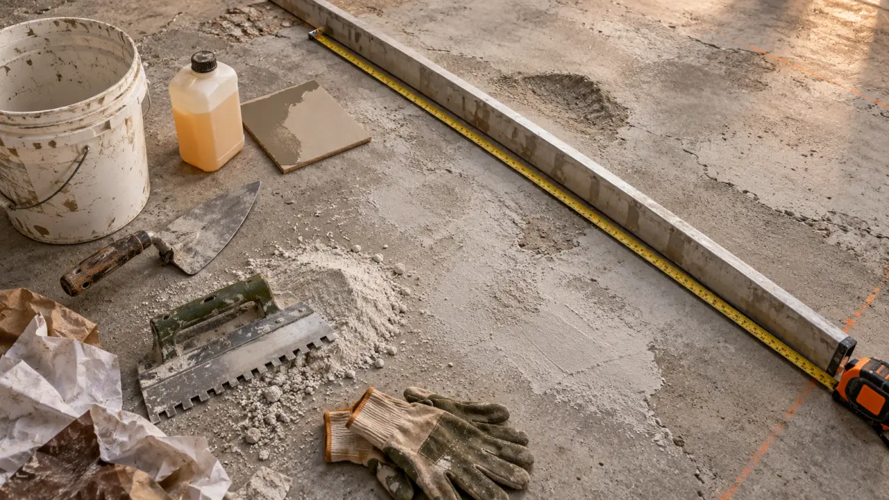 Ragréer une dalle béton : prima ire et ragréage sur sol béton prêt à poser